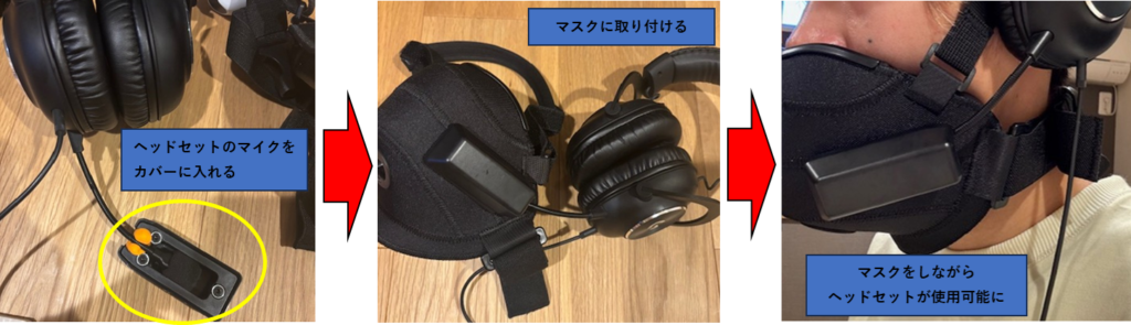 ヘッドセットマイクを差し替えて使える防音マスク